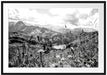 Wiesenblumen in den Bergen, Monochrome Passepartout Rechteckig 100