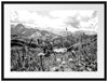 Wiesenblumen in den Bergen, Monochrome Passepartout Rechteckig 80