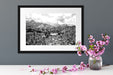 Wiesenblumen in den Bergen, Monochrome Passepartout Detail Rechteckig