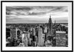 New York City bei Sonnenuntergang, Monochrome Passepartout Rechteckig 100