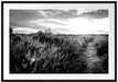 Lavendellandschaft bei Sonnenuntergang, Monochrome Passepartout Rechteckig 100