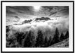 Aufsteigende Wolken in den Dolomiten, Monochrome Passepartout Rechteckig 100