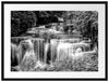 Türkise Wasserfälle in Thailand, Monochrome Passepartout Rechteckig 80