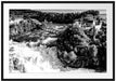 Panorama vom Rheinfall in der Schweiz, Monochrome Passepartout Rechteckig 100