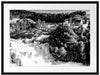Panorama vom Rheinfall in der Schweiz, Monochrome Passepartout Rechteckig 80