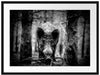 Nahaufnahme Wildschwein im Wald, Monochrome Passepartout Rechteckig 80