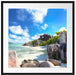 Seychellen Strand Passepartout Quadratisch 70x70