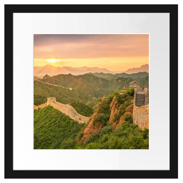 Chinesische Mauer Passepartout Quadratisch 40x40