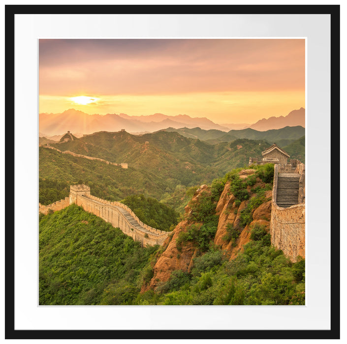Chinesische Mauer Passepartout Quadratisch 70x70