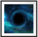 Schwarzes Loch im Weltall Passepartout Quadratisch 70x70