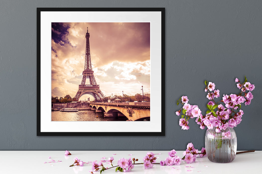 Eiffelturm in Paris Quadratisch Passepartout Dekovorschlag