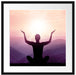 Yoga in den Bergen Passepartout Quadratisch 55x55