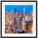 Luftaufnahme Chicago Passepartout Quadratisch 55x55