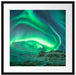 Nordlichter über Island Passepartout Quadratisch 55x55
