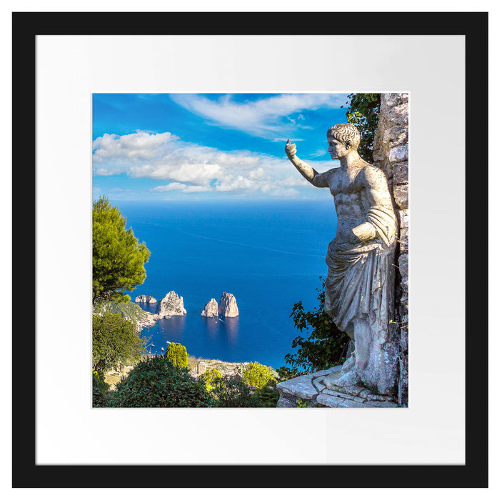 Insel Capri in Italien Passepartout Quadratisch 40x40