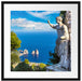 Insel Capri in Italien Passepartout Quadratisch 55x55
