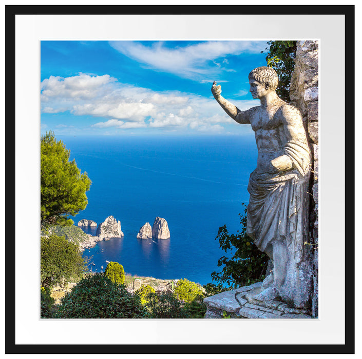 Insel Capri in Italien Passepartout Quadratisch 70x70