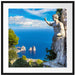 Insel Capri in Italien Passepartout Quadratisch 70x70