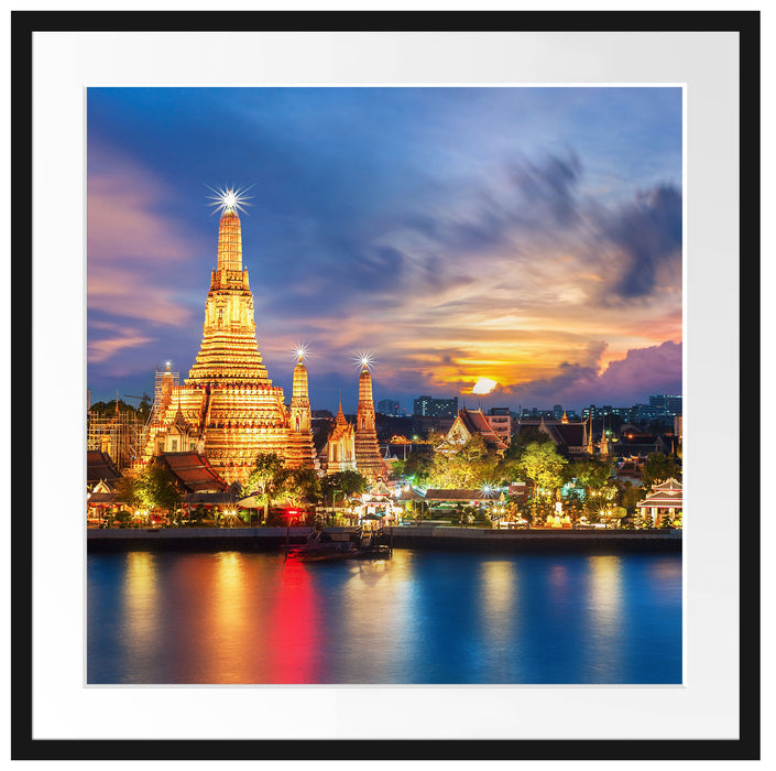 Tempel Bangkok Thailand Passepartout Quadratisch 70x70