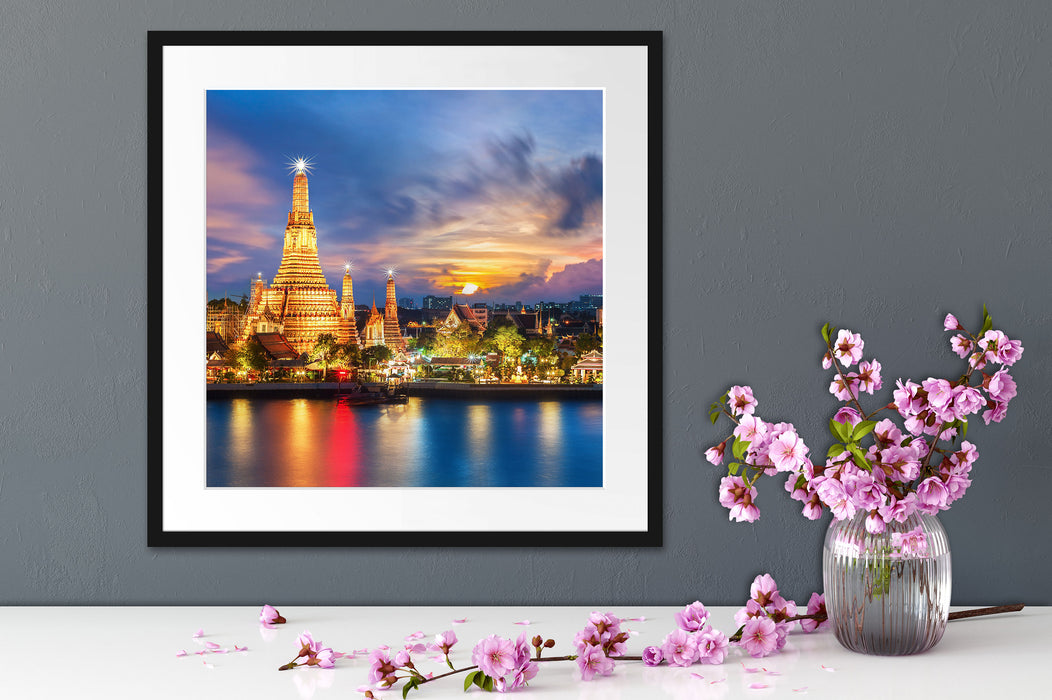 Tempel Bangkok Thailand Quadratisch Passepartout Dekovorschlag