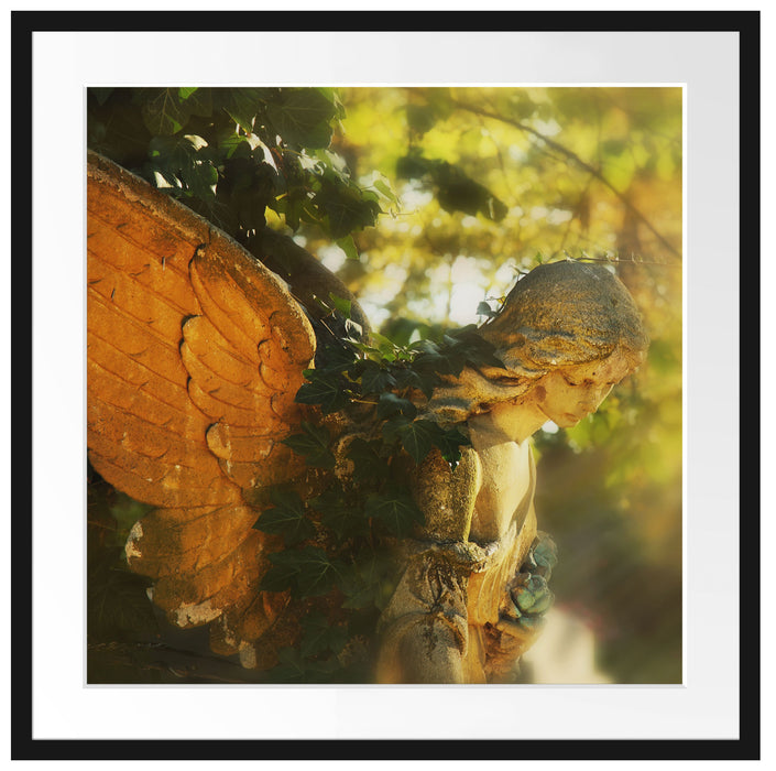 Goldenen Engel im Sonnenlicht Passepartout Quadratisch 70x70