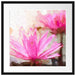 Lilafarbene Wasserlilie Kunst Passepartout Quadratisch 55x55
