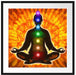 Meditation mit den 7 Chakren Kunst Passepartout Quadratisch 70x70