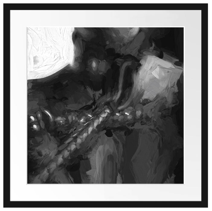 Frau in Handschellen Kunst Passepartout Quadratisch 55x55