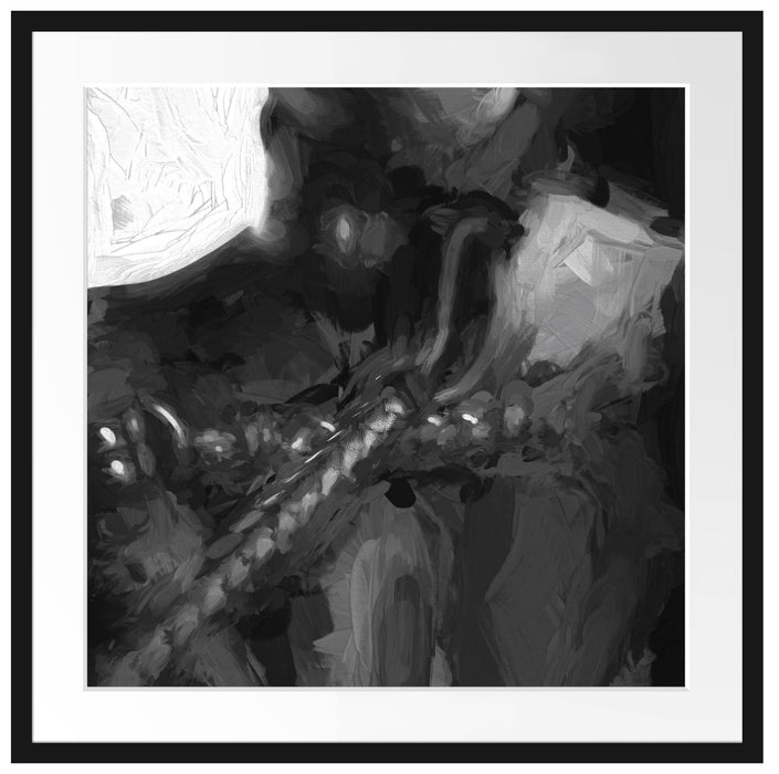 Frau in Handschellen Kunst Passepartout Quadratisch 70x70