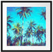 Tropische Palmen Kunst Passepartout Quadratisch 55x55