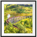 Eisenbahnviadukt in Schottland Passepartout Quadratisch 70x70