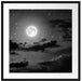 Leuchtender Mond am Nachthimmel Passepartout Quadratisch 70x70