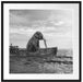 sitzender Elefant im Boot Passepartout Quadratisch 70x70