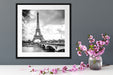 Eiffelturm in Paris Kunst B&W Quadratisch Passepartout Dekovorschlag