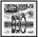 Elefant, Wiese, Himmel, Afrika Passepartout Quadratisch 70x70