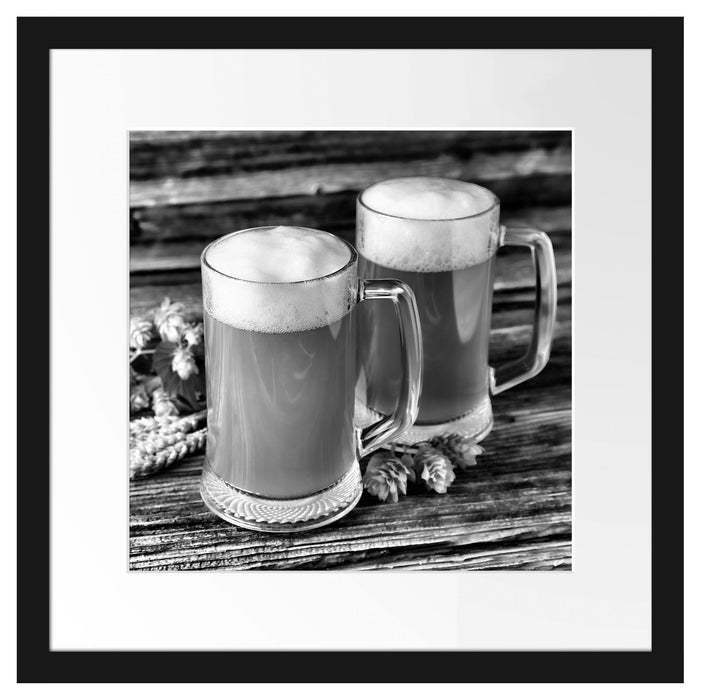 Bier Bierglas Passepartout Quadratisch 40x40