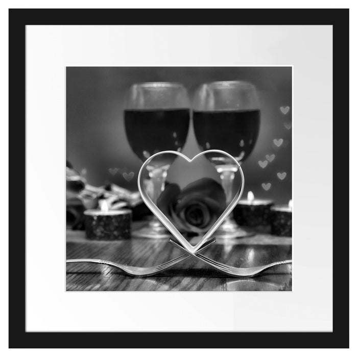 Candle Light Dinner Passepartout Quadratisch 40x40