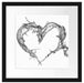 Herz aus Wasser Passepartout Quadratisch 40x40