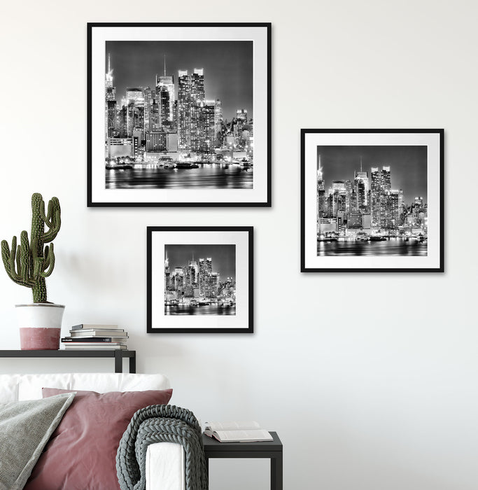 New York City Skyline Quadratisch Passepartout Wohnzimmer