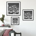New York City Skyline Quadratisch Passepartout Wohnzimmer