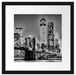 New York City, Skyline bei Nacht Passepartout Quadratisch 40x40