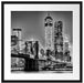 New York City, Skyline bei Nacht Passepartout Quadratisch 55x55