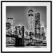 New York City, Skyline bei Nacht Passepartout Quadratisch 70x70