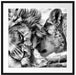 Kuschelnde Löwen Passepartout Quadratisch 70x70