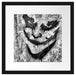 Böser Clown Gesicht Passepartout Quadratisch 40x40