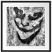 Böser Clown Gesicht Passepartout Quadratisch 55x55