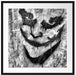 Böser Clown Gesicht Passepartout Quadratisch 70x70