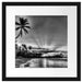Palmen am Strand Passepartout Quadratisch 40x40