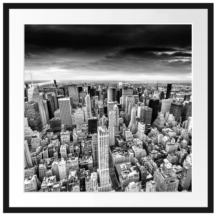 Skyline New York Passepartout Quadratisch 70x70
