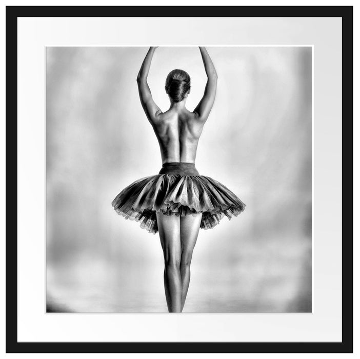 sexy nackte Ballettpose Passepartout Quadratisch 55x55